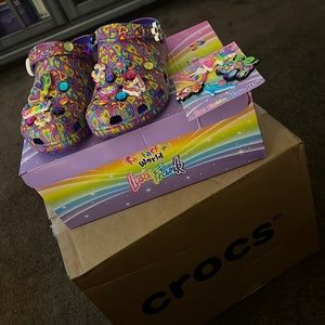 Lisa frank limited edition crocs with jibbitz